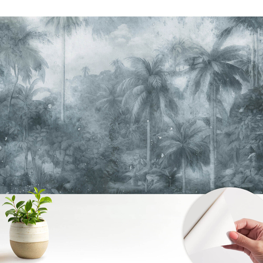 Tapeta do obývačky Exotická džungľa v klasickom štýle