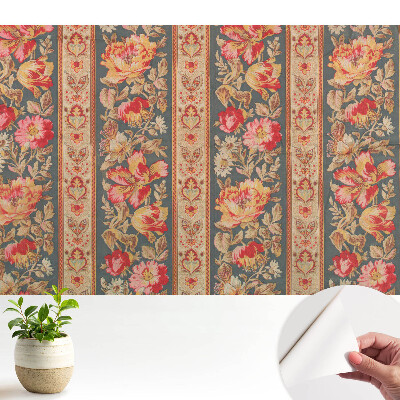 Tapety na stenu samolepiace Kvety a listy v klasickom štýle