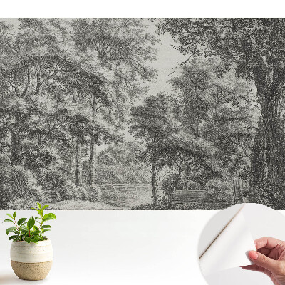 Tapeta Klasická lesná krajina harmónie a pokoja