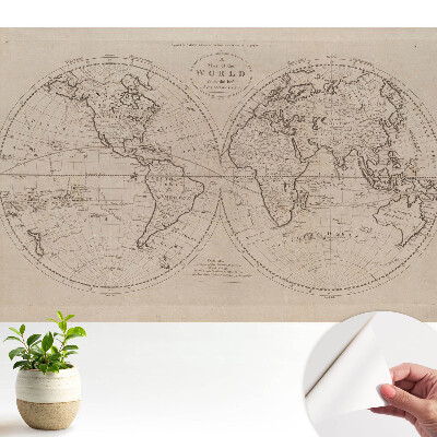 Tapeta do obývačky Historická kresba sveta