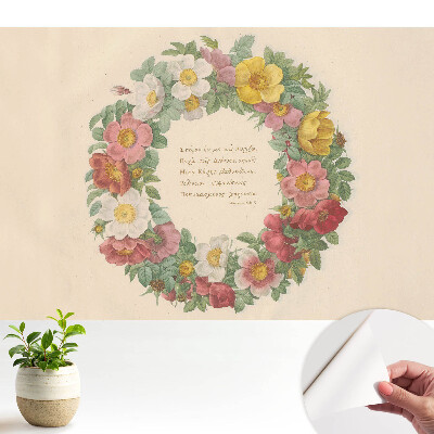 Luxusná tapeta Klasický kvetinový veniec