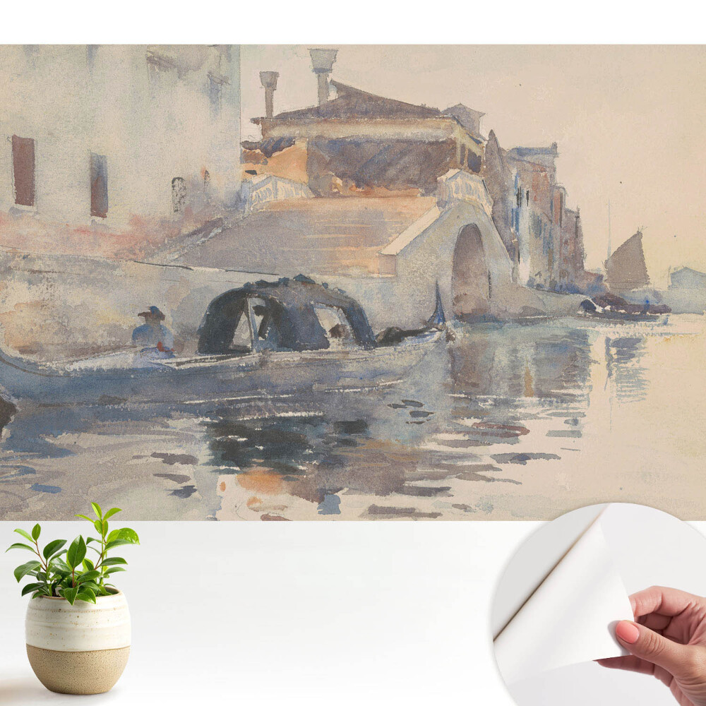 Tapeta Akvarelová scenéria Benátky harmónia vody
