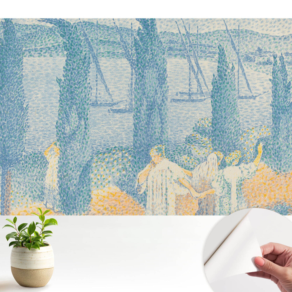 Tapety na stenu samolepiace Krajina so stromami pri jazere