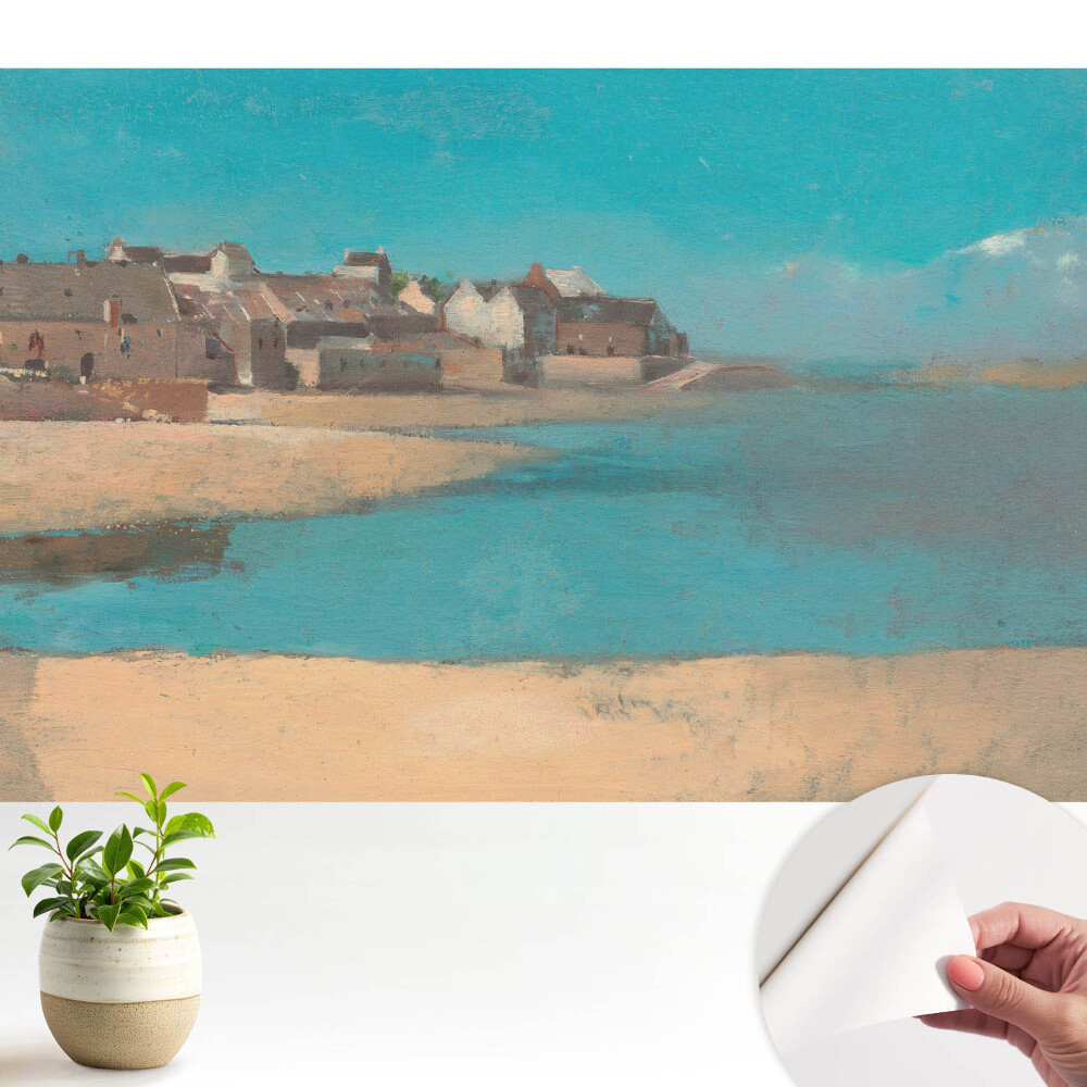 Tapeta do obývačky Prímorská dedinka v retro štýle