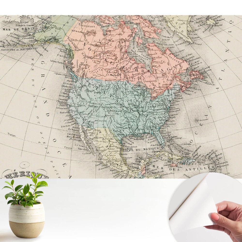 Luxusná tapeta s klasickou mapou Severnej Ameriky