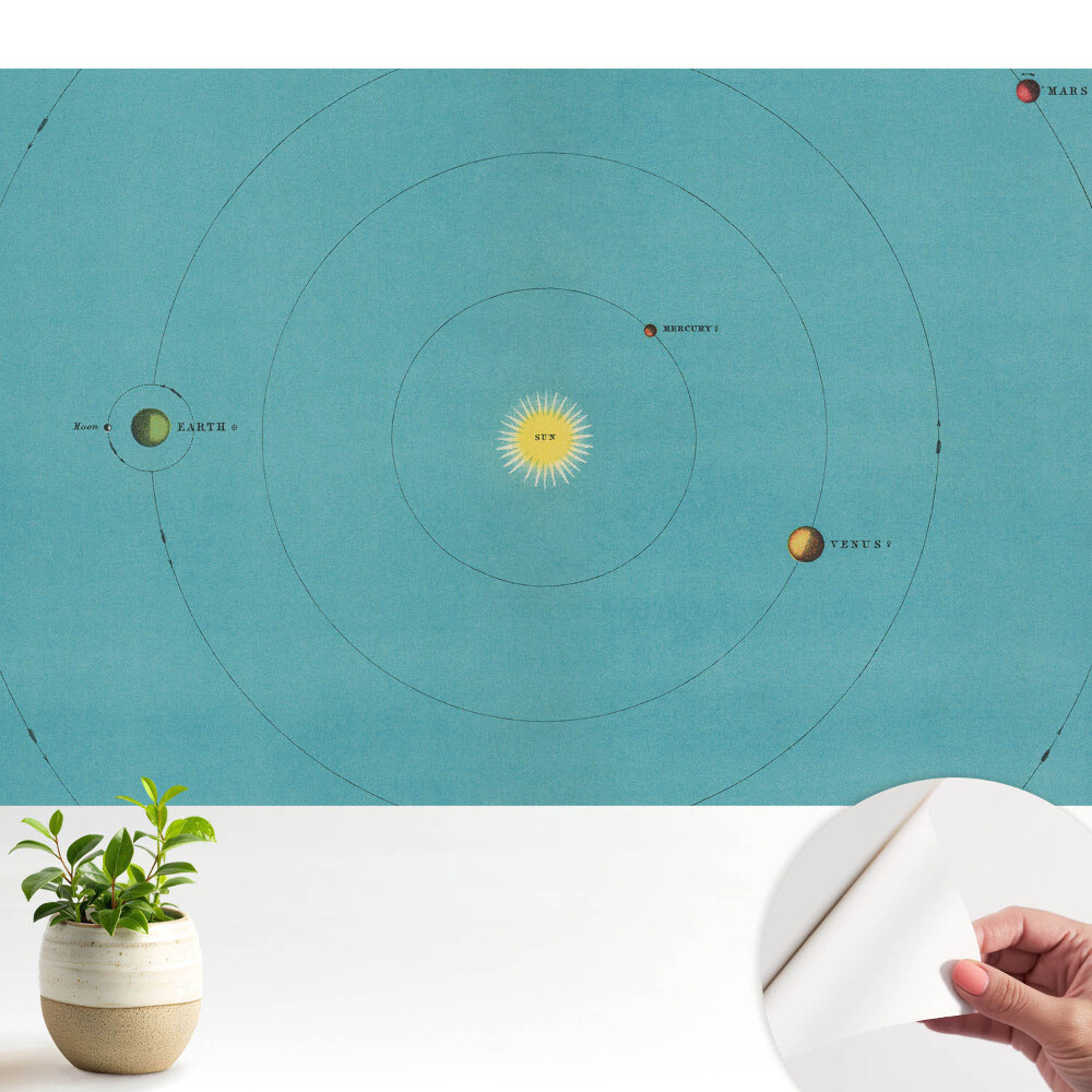 Tapeta Retro harmonický vzor slnečnej sústavy