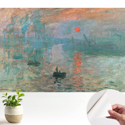 Tapeta s impresionistickým motívom prístavu pri západe slnka