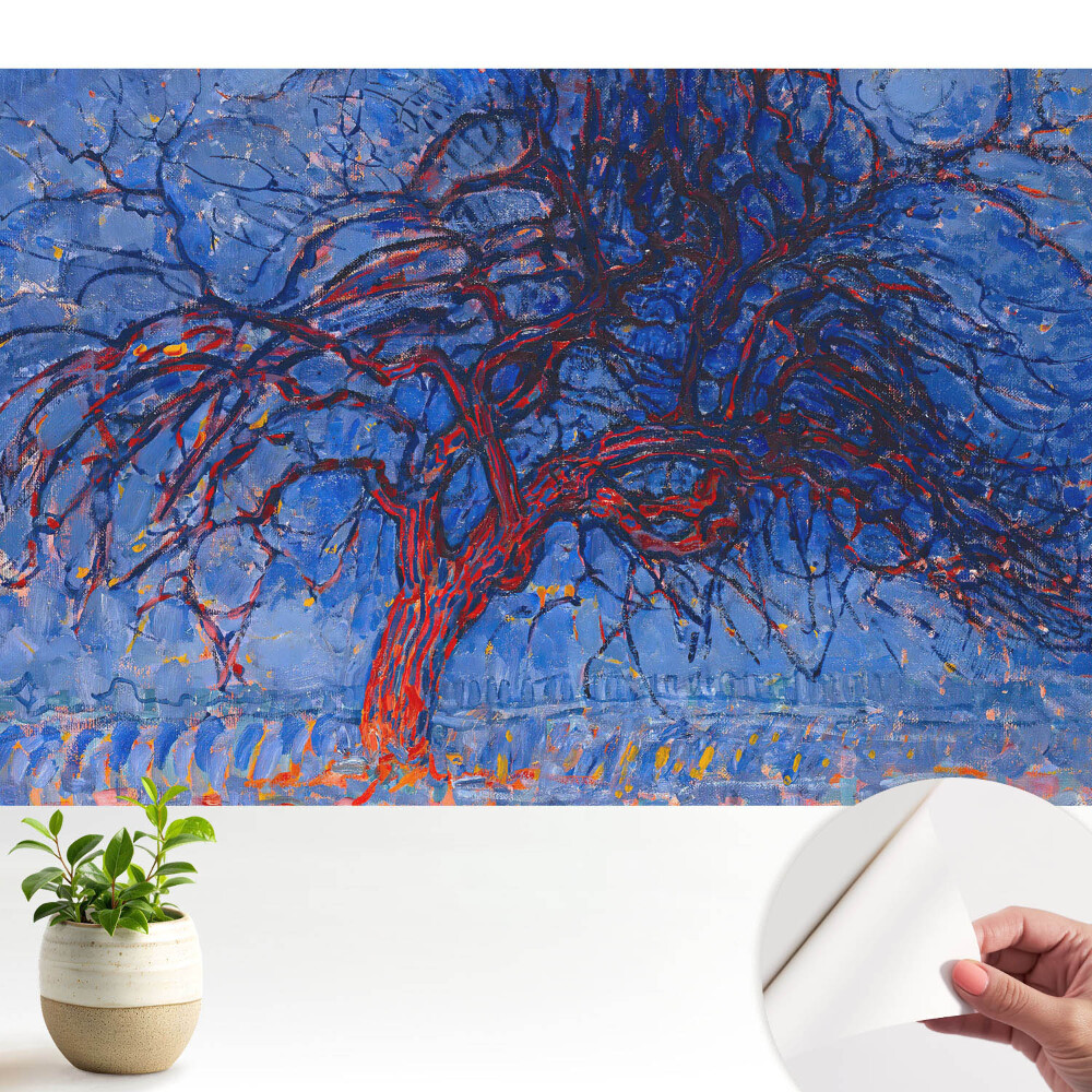 Tapeta do obývačky Expresívna abstrakcia modrej