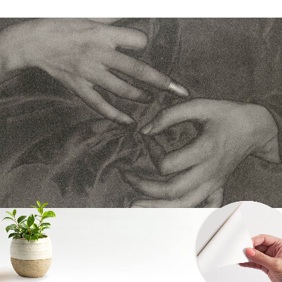 Tapety na stenu samolepiace Harmonické ruky na materiáli