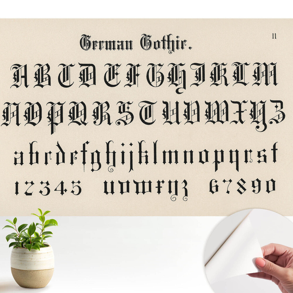 Tapeta Gotická abeceda elegantná a dekoratívna