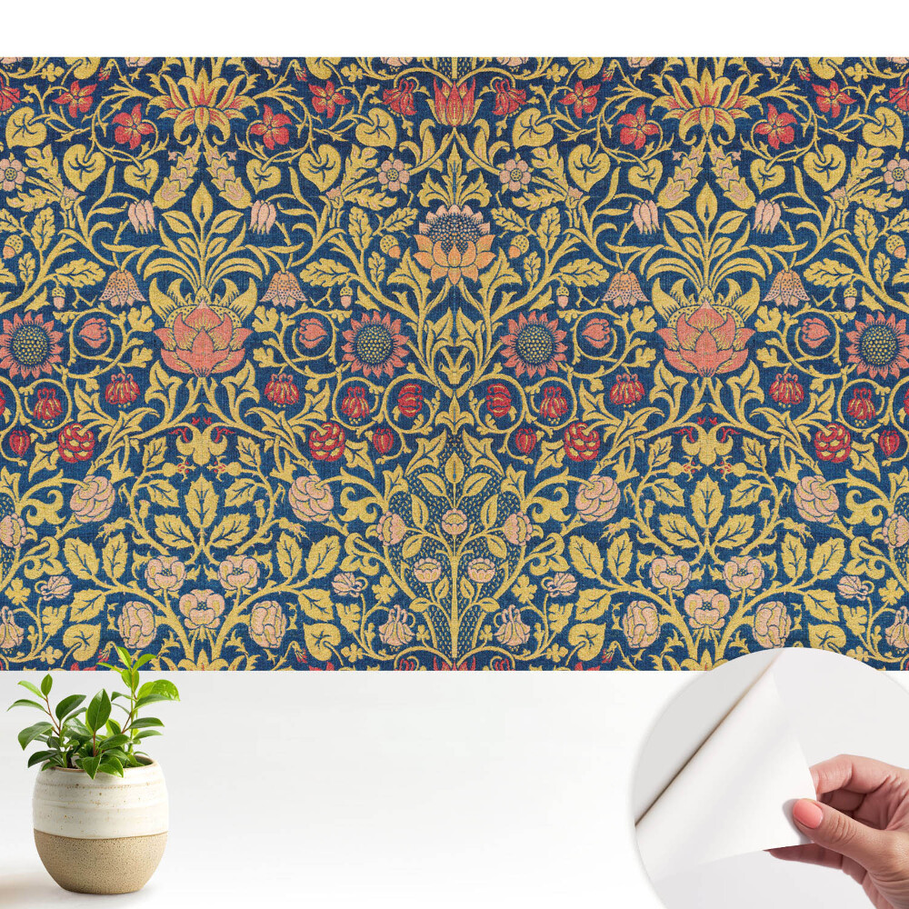 Tapety na stenu samolepiace Elegantné klasické kvety v opakujúcej sa kompozícii