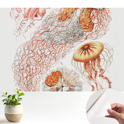 Tapeta do obývačky s motívom umeleckej medúzy a jemnými detailmi