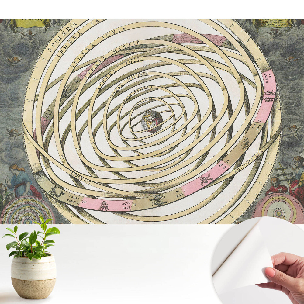 Luxusná tapeta Historické nebeské sféry s planétami