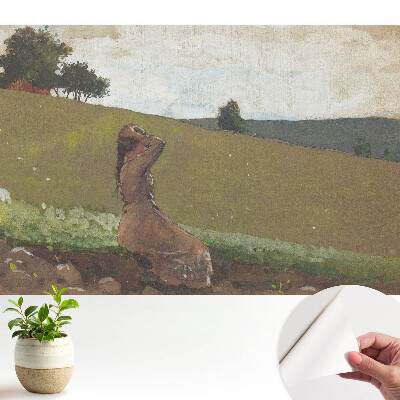 Luxusná tapeta Idylická žena na kopci