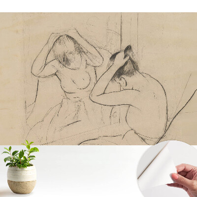 Luxusná tapeta Žena pri zrkadle