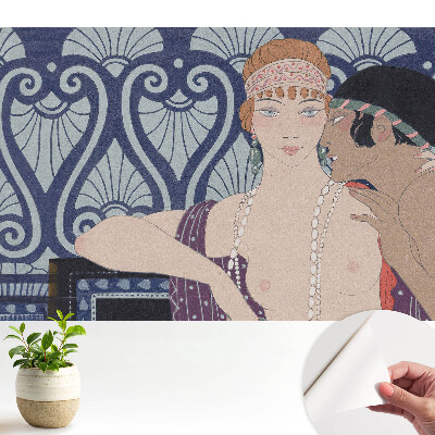 Tapeta na stenu samolepiaca v štýle art deco s elegantnými a luxusnými detailmi