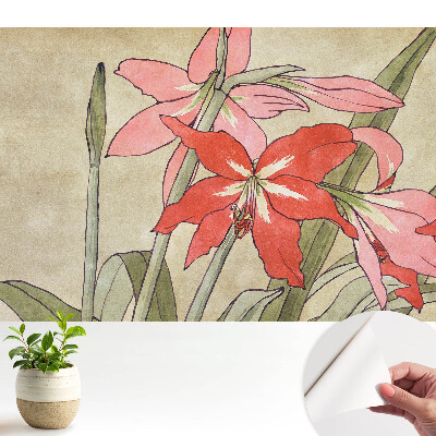 Tapety na stenu samolepiace Retro kvetinová kompozícia harmonická príroda