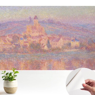 Tapeta do obývačky Pastelové mesto v kopcoch