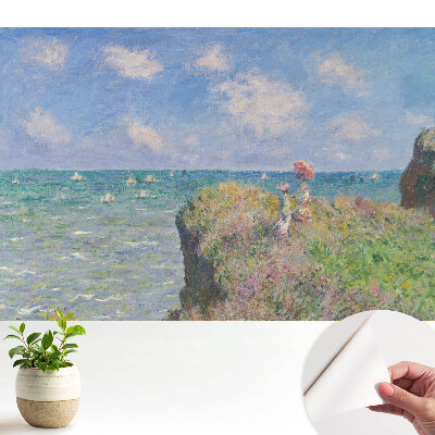 Luxusná tapeta s impresionistickým motívom krajiny s útesmi a morom