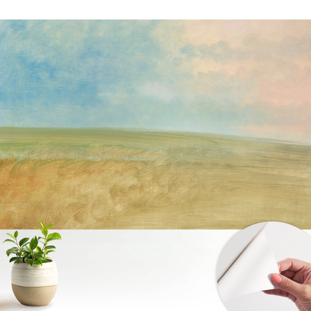 Tapety na stenu samolepiace Pastelová krajina v abstraktnom štýle