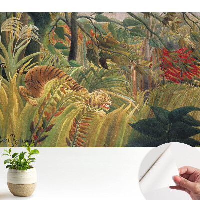 Tapety na stenu samolepiace s motívom džungle a skrytým predátorom