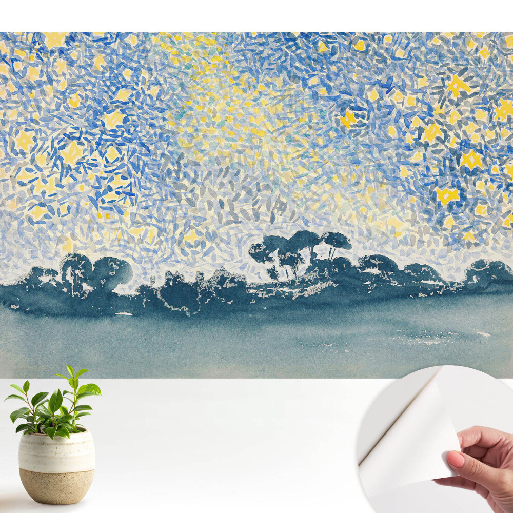 Tapety na stenu samolepiace Modrá a žltá obloha plná energie