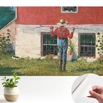 Tapety na stenu samolepiace Rustikálna idylka vo vidieckej záhrade