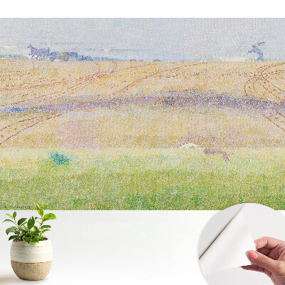 Tapety na stenu samolepiace Krajina v pastelových farbách plná života