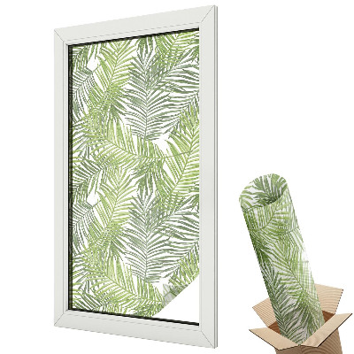 Mliečna fólia na sklo Rastlinné vzory