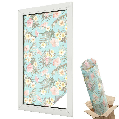 Mliečna fólia na sklo Tropický vzor