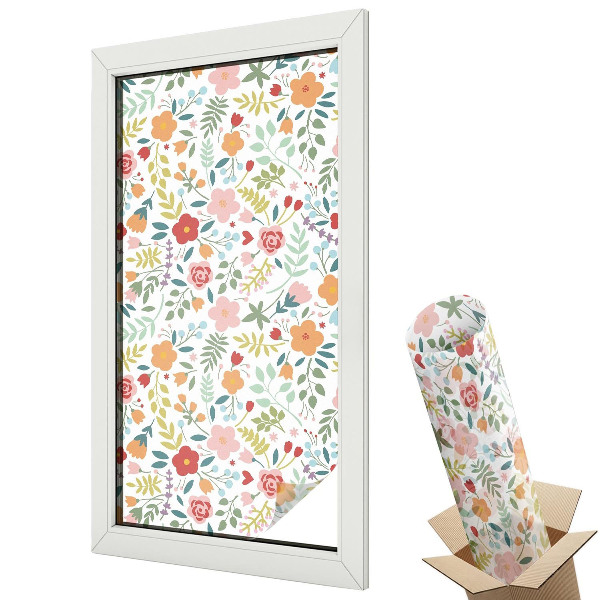 Fólia na sklo dverí Kvetinový vzor