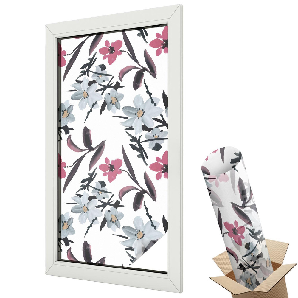 Okenná fólia Kvetinový vzor