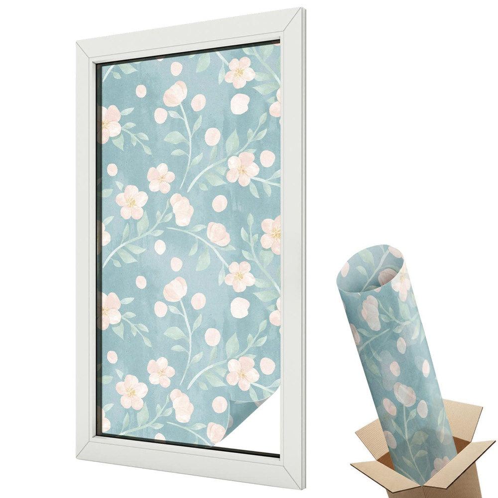 Matná fólia na sklo Pastelové kvety