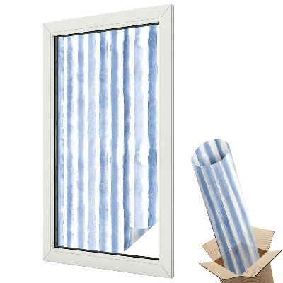 Matná fólia na sklo Modré pruhy