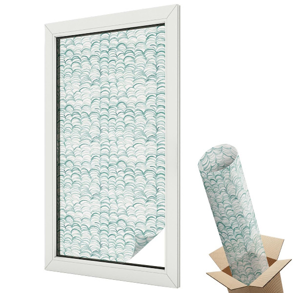 Okenná fólia Zelená vlna