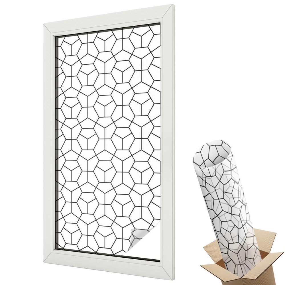 Mliečna fólia na sklo Geometrické kocky