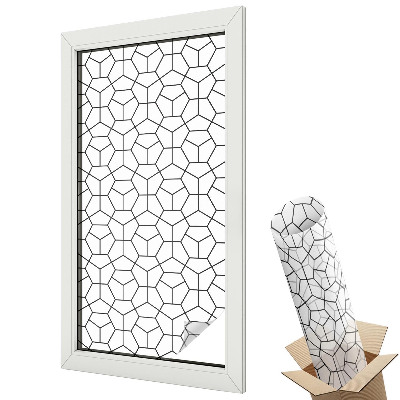 Mliečna fólia na sklo Geometrické kocky