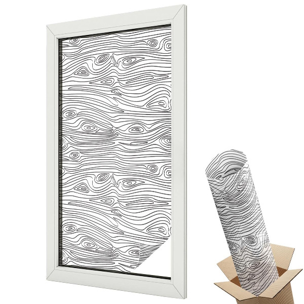 Fólia na sklo dverí Drevené čiary