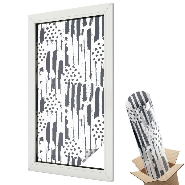 Okenná fólia Pruhy a bodky