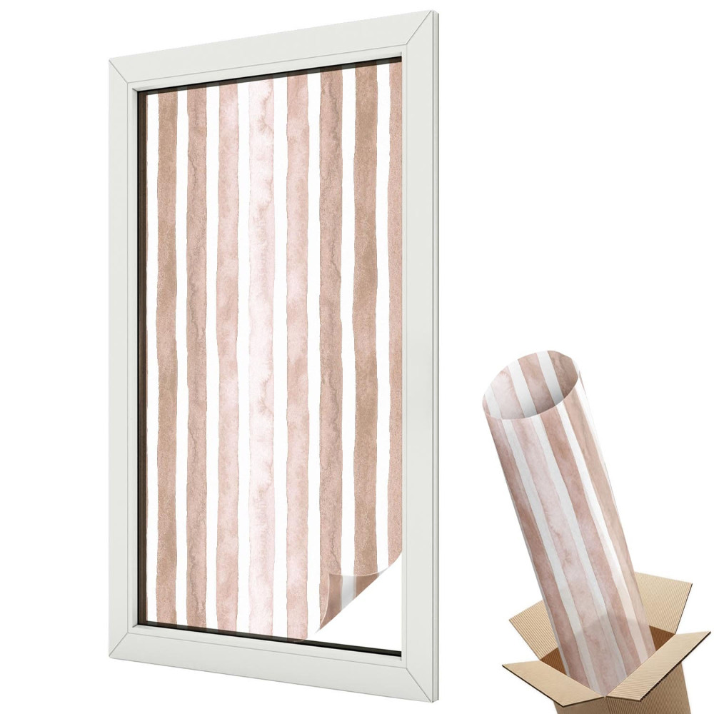 Mliečna fólia na sklo Hnedé pásy