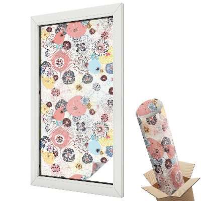 Mliečna fólia na sklo Farebný kvet