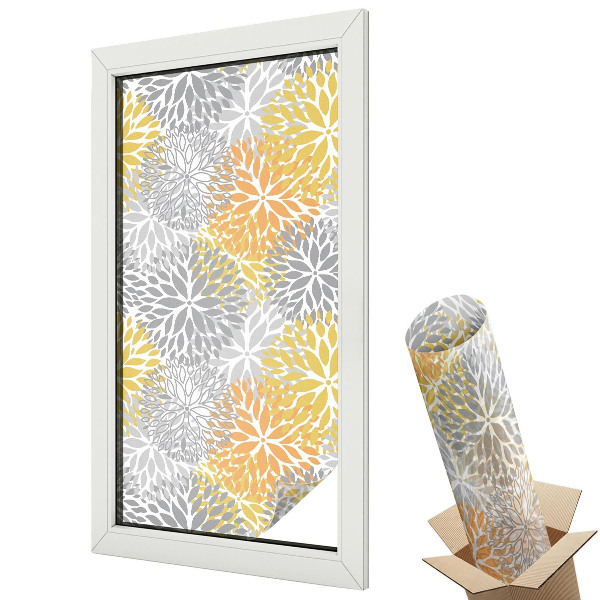 Fólia na sklo dverí Farebné kvety