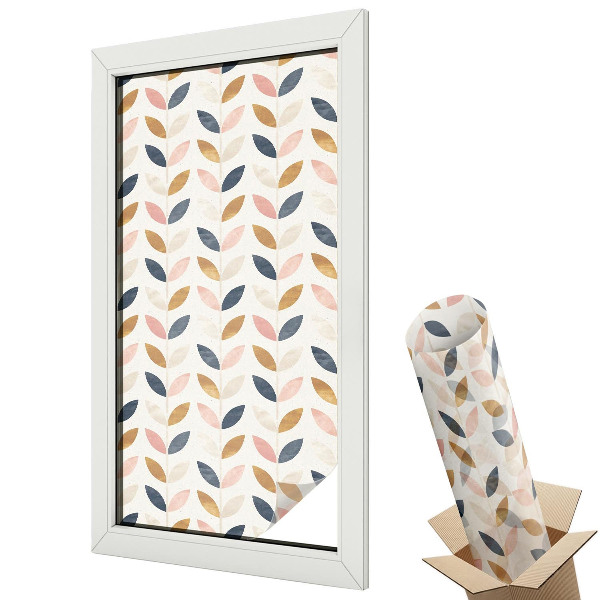 Mliečna fólia na sklo Vzor listov