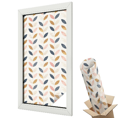 Mliečna fólia na sklo Vzor listov