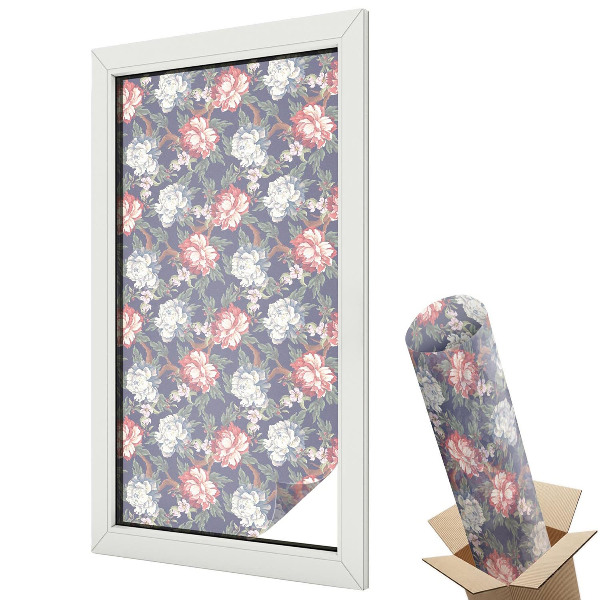 Mliečna fólia na sklo Kvetinová elegancia