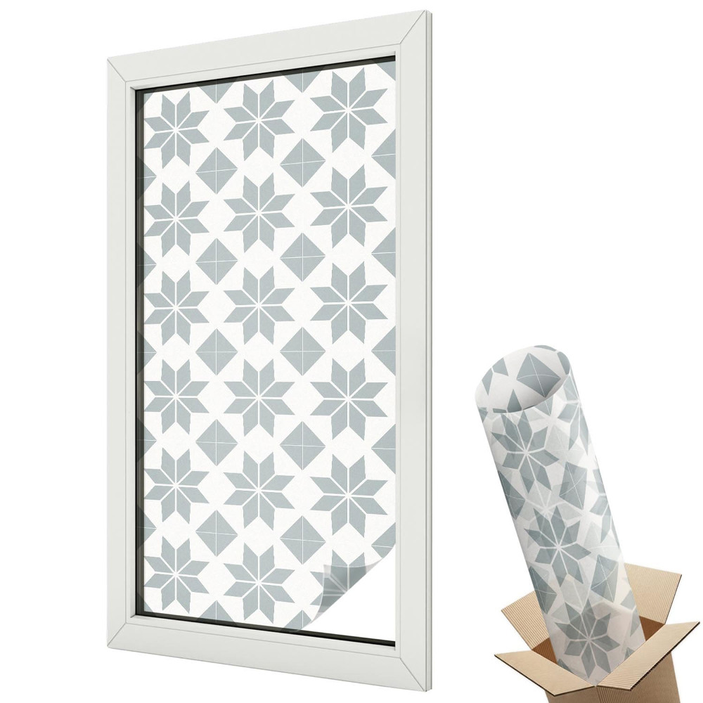 Matná fólia na sklo Geometrické hviezdy