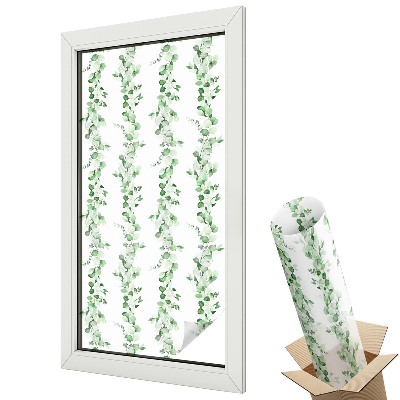 Mliečna fólia na sklo Zelené girlandy