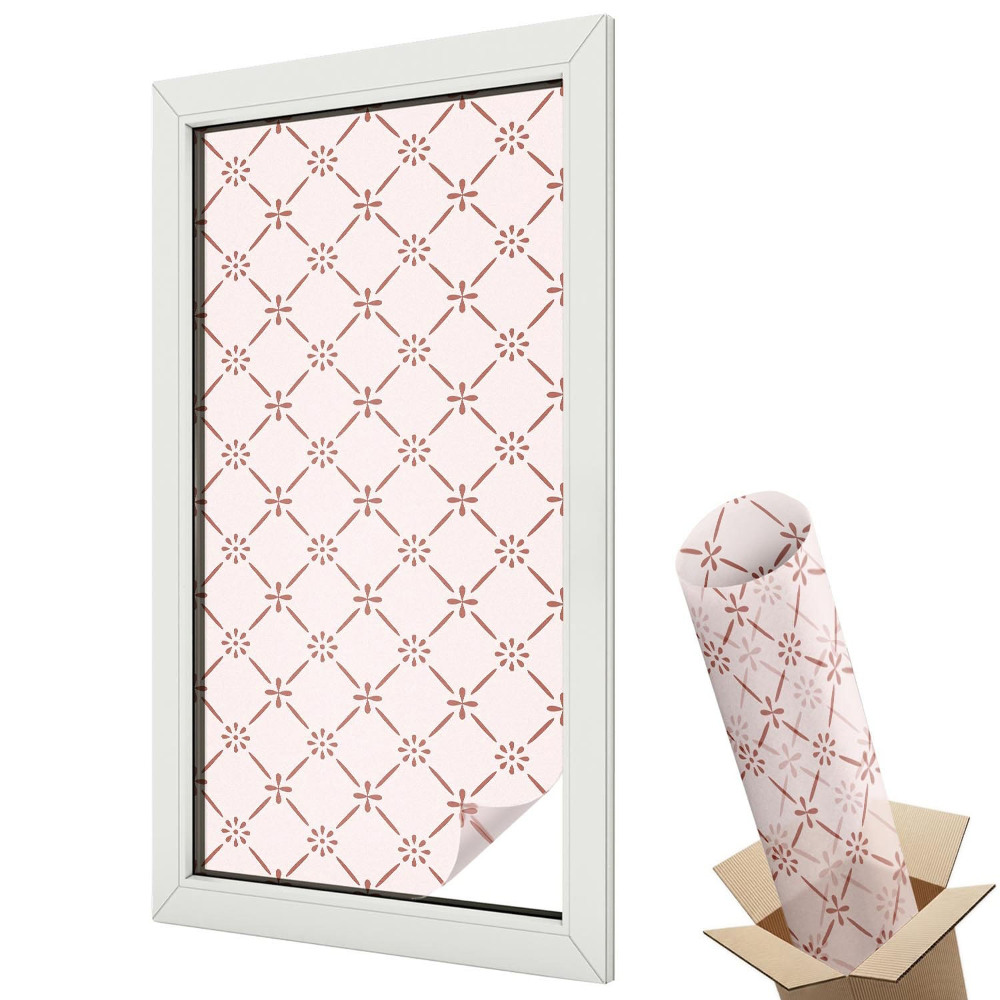 Mliečna fólia na sklo Kvetinové vzory