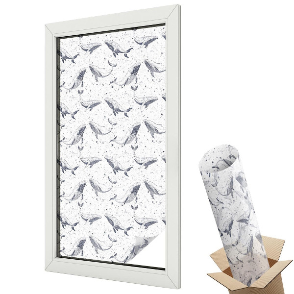 Fólia na sklo dverí Morské tvory