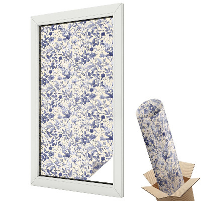 Mliečna fólia na sklo Kvetinová symetria